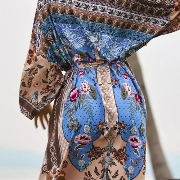 S-XXL Lela Vintage Rose Maxi Kimono 🌹New - Picture 7 of 9